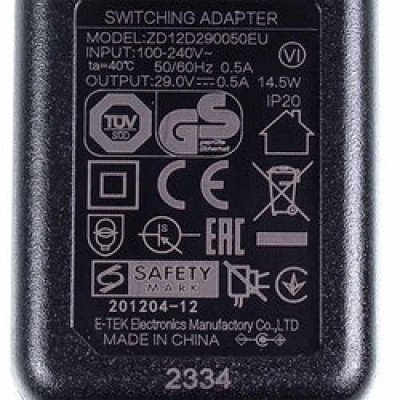 Адаптер 300003472831 ZD12D290050EU 240V 29V 500mA для акумуляторного пилососа Philips Адаптер 300003472831 ZD12D290050EU 240V 29V 500mA для акумуляторного пилососа Philips