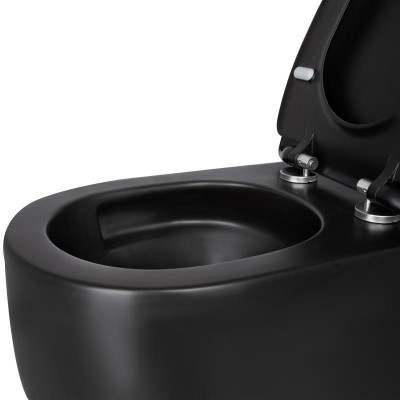 Унитаз подвесной Qtap Taurus безободковый с сиденьем Soft-close QT2433084EUQMB Унитаз подвесной Qtap Taurus безободковый с сиденьем Soft-close QT2433084EUQMB