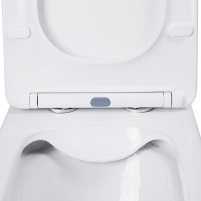 Унітаз-компакт Qtap Nando безобідковий з сидінням Soft-close QT12221222AW