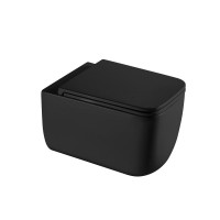 Унитаз подвесной Qtap Gemini безободковый с сиденьем Soft-close QT2533076EUQMB Унитаз подвесной Qtap Gemini безободковый с сиденьем Soft-close QT2533076EUQMB