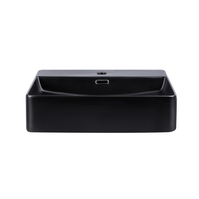 Раковина Qtap Nando LT 500х420х130 Matt black QT12116146AMB