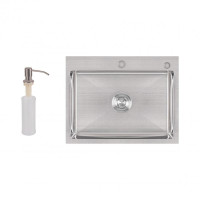 Мийка для кухні інтегрована Lidz Handmade H5845 (LDH5845BRU35384) Brushed Steel 3,0/1,0 мм Мийка для кухні інтегрована Lidz Handmade H5845 (LDH5845BRU35384) Brushed Steel 3,0/1,0 мм