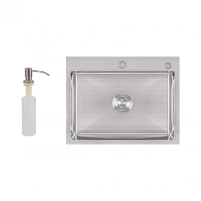 Мойка для кухни интегрированная Lidz Handmade H5845 (LDH5845BRU35384) Brushed Steel 3,0/0,8 мм Мойка для кухни интегрированная Lidz Handmade H5845 (LDH5845BRU35384) Brushed Steel 3,0/0,8 мм