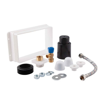 Набір інсталяція 4 в 1 Qtap Nest ST з круглою панеллю змиву QT0133M425V1163GB