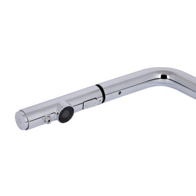 Змішувач для кухні Qtap Rozcesti з висувним виливом з підключенням для питної води QTROZ367CRM45941 Chrome Змішувач для кухні Qtap Rozcesti з висувним виливом з підключенням для питної води QTROZ367CRM45941 Chrome