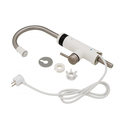 Проточний кран-водонагрівач кухонний для кухні Lidz Warm 059 LDWAR059WNK35878 White / Nickel Проточний кран-водонагрівач кухонний для кухні Lidz Warm 059 LDWAR059WNK35878 White / Nickel
