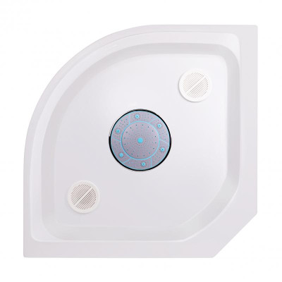 Lidz Душевой поддон KAPIELKA ST90x90х14 низкий квадратный, диаметр слива 52 мм