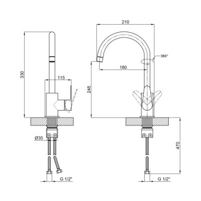 Смеситель для кухни Lidz Vida 015F (k35) LDVID015FNKS43355 Nickel Смеситель для кухни Lidz Vida 015F (k35) LDVID015FNKS43355 Nickel