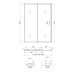 Душові двері в нішу Qtap Taurus CRM2013-14.C6 130-140x200 см, скло Clear 6 мм, покриття CalcLess