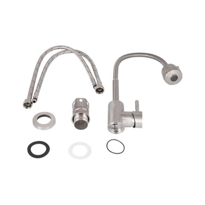 Смеситель для кухни Lidz Aria 015F41 с гибким изливом (k35) LDARI015F41NKS45306 Nickel Смеситель для кухни Lidz Aria 015F41 с гибким изливом (k35) LDARI015F41NKS45306 Nickel