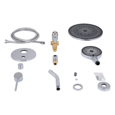 Душевая система универсальная Qtap Scorpio скрытого монтажа на два потребителя QTSCO113CRM45896 Chrome Душевая система универсальная Qtap Scorpio скрытого монтажа на два потребителя QTSCO113CRM45896 Chrome