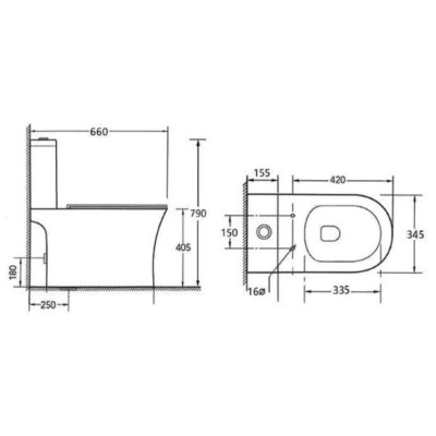 Унітаз-компакт ASIGNATURA Simple Bend Rimless з сидінням, функцією біде і змішувачем 37852505New