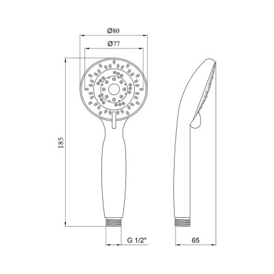 Лійка для ручного душу Лейки Lidz Niagara 05 80 мм округла LDNIA05CRM22037 Chrome Лійка для ручного душу Лейки Lidz Niagara 05 80 мм округла LDNIA05CRM22037 Chrome