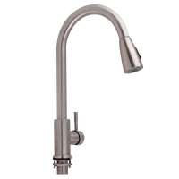 Смеситель для кухни Lidz Aria 015FL с выдвижным изливом (k35) LDARI015FLNKS34945 Nickel Смеситель для кухни Lidz Aria 015FL с выдвижным изливом (k35) LDARI015FLNKS34945 Nickel