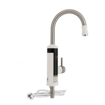 Проточний кран-водонагрівач кухонний для кухні Lidz Warm 059 LDWAR059WNK35878 White / Nickel Проточний кран-водонагрівач кухонний для кухні Lidz Warm 059 LDWAR059WNK35878 White / Nickel