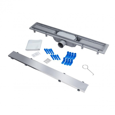 Трап Qtap Dry Tile304-600 лінійний з сухим закривом під плитку 600 мм Трап Qtap Dry Tile304-600 лінійний з сухим закривом під плитку 600 мм