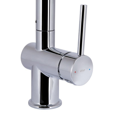 Змішувач для кухні Qtap Rozcesti з висувним виливом з підключенням для питної води QTROZ367CRM45941 Chrome Змішувач для кухні Qtap Rozcesti з висувним виливом з підключенням для питної води QTROZ367CRM45941 Chrome