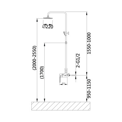 Душевая система для душа Qtap Jay QTJAY110CRM45544 Chrome Душевая система для душа Qtap Jay QTJAY110CRM45544 Chrome