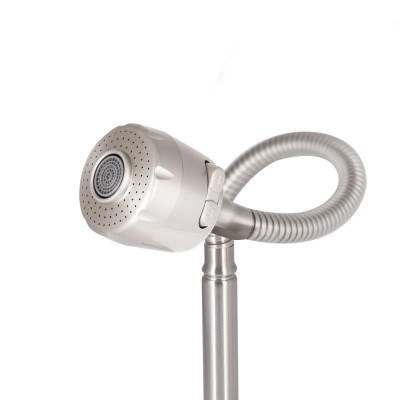 Смеситель для кухни Lidz Aria 015F41 с гибким изливом (k35) LDARI015F41NKS45306 Nickel Смеситель для кухни Lidz Aria 015F41 с гибким изливом (k35) LDARI015F41NKS45306 Nickel