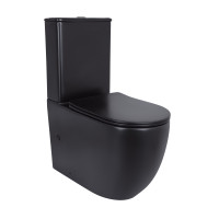 Унитаз напольный Qtap Robin Ultra Quiet безободковый с сиденьем Soft-Close MATT BLACK QT13226083AMB Унитаз напольный Qtap Robin Ultra Quiet безободковый с сиденьем Soft-Close MATT BLACK QT13226083AMB