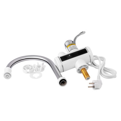 Проточний кран-водонагрівач кухонний для кухні Lidz Warm 058 LDWAR058WCR24985 White / Chrome Проточний кран-водонагрівач кухонний для кухні Lidz Warm 058 LDWAR058WCR24985 White / Chrome