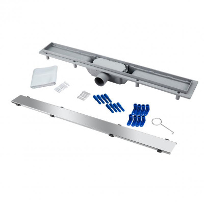 Трап Qtap Dry Tile304-800 линейный с сухим затвором под плитку 800 мм Трап Qtap Dry Tile304-800 линейный с сухим затвором под плитку 800 мм