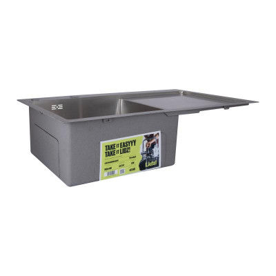 Мойка для кухни интегрированная Lidz Handmade H7849R крыло справа (LDH7849BRUR45591) Brushed Steel 3,0/1,0 мм Мойка для кухни интегрированная Lidz Handmade H7849R крыло справа (LDH7849BRUR45591) Brushed Steel 3,0/1,0 мм