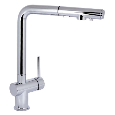 Смеситель для кухни Qtap Rozcesti с выдвижным изливом с подключением для питьевой воды QTROZ367CRM45941 Chrome Смеситель для кухни Qtap Rozcesti с выдвижным изливом с подключением для питьевой воды QTROZ367CRM45941 Chrome