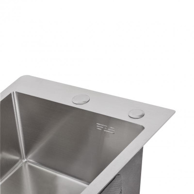 Мийка для кухні інтегрована Lidz Handmade H4050 (LDH4050BRU39258) Brushed Steel 3,0/1,0 мм Мийка для кухні інтегрована Lidz Handmade H4050 (LDH4050BRU39258) Brushed Steel 3,0/1,0 мм