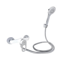Змішувач для душу Lidz Latwa 010 (з душовим гарнітуром) (k40) LDLAT010WHI45426 White Змішувач для душу Lidz Latwa 010 (з душовим гарнітуром) (k40) LDLAT010WHI45426 White