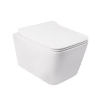 Унітаз підвісний Qtap Crow безобідковий з сідінням Soft-close QT05335170W Унітаз підвісний Qtap Crow безобідковий з сідінням Soft-close QT05335170W