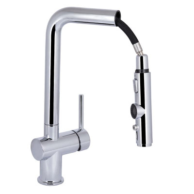 Змішувач для кухні Qtap Rozcesti з висувним виливом з підключенням для питної води QTROZ367CRM45941 Chrome Змішувач для кухні Qtap Rozcesti з висувним виливом з підключенням для питної води QTROZ367CRM45941 Chrome