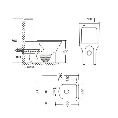 Унитаз напольный Qtap Aries Rimless безободковый с сиденьем Soft-close WHITE QT03228302W Унитаз напольный Qtap Aries Rimless безободковый с сиденьем Soft-close WHITE QT03228302W