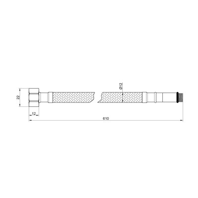 Гибкая подводка для воды SD Plus М10 60 см (пара) SD396W60