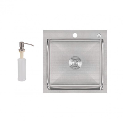 Мойка для кухни интегрированная Lidz Handmade H5050 (LDH5050BRU35375) Brushed Steel 3,0/0,8 мм Мойка для кухни интегрированная Lidz Handmade H5050 (LDH5050BRU35375) Brushed Steel 3,0/0,8 мм