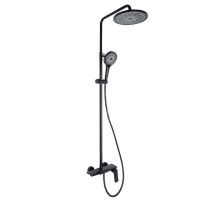 Душова система універсальна Qtap Slavonice на три споживача (з виливом) QTSLA111BLM45906 Black Matt Душова система універсальна Qtap Slavonice на три споживача (з виливом) QTSLA111BLM45906 Black Matt