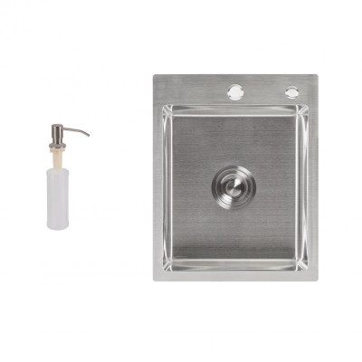 Мойка для кухни интегрированная Lidz Handmade H4050 (LDH4050BRU39258) Brushed Steel 3,0/0,8 мм Мойка для кухни интегрированная Lidz Handmade H4050 (LDH4050BRU39258) Brushed Steel 3,0/0,8 мм
