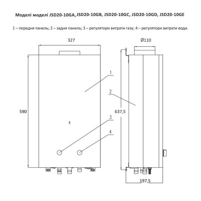 Колонка газовая дымоходная Thermo Alliance JSD20-10GE 10 л панель из стекла White Колонка газовая дымоходная Thermo Alliance JSD20-10GE 10 л панель из стекла White