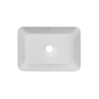 Раковина накладная Qtap Virgo N прямоугольная без донного клапана WHITE QT18116308W