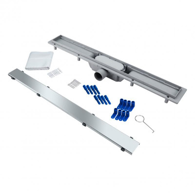 Трап Qtap Dry Tile304-700 лінійний з сухим закривом під плитку 700 мм Трап Qtap Dry Tile304-700 лінійний з сухим закривом під плитку 700 мм