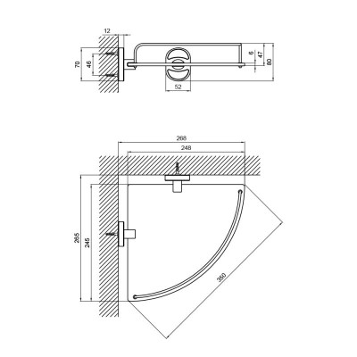 Полка угловая Lidz Oreo 1001 стеклянная LDORE1001CRM22180 Chrome Полка угловая Lidz Oreo 1001 стеклянная LDORE1001CRM22180 Chrome