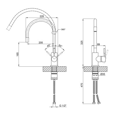 Смеситель для кухни Lidz Aria 015F3 с гибким изливом (k35) LDARI015F3WHI43362 White Смеситель для кухни Lidz Aria 015F3 с гибким изливом (k35) LDARI015F3WHI43362 White