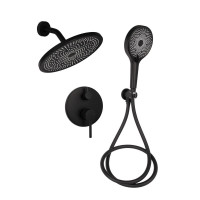 Душова система універсальна Qtap Scorpio прихованого монтажу на два споживача QTSCO113BLM45897 Black Matt Душова система універсальна Qtap Scorpio прихованого монтажу на два споживача QTSCO113BLM45897 Black Matt