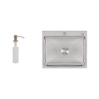 Мийка для кухні інтегрована Lidz Handmade H6050 (LDH6050BRU35371) Brushed Steel 3,0/1,0 мм Мийка для кухні інтегрована Lidz Handmade H6050 (LDH6050BRU35371) Brushed Steel 3,0/1,0 мм