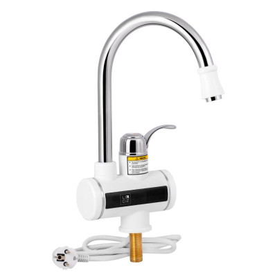 Проточний кран-водонагрівач кухонний для кухні Lidz Warm 058 LDWAR058WCR24985 White / Chrome Проточний кран-водонагрівач кухонний для кухні Lidz Warm 058 LDWAR058WCR24985 White / Chrome