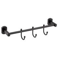 Тримач для рушника Qtap Liberty 3 гачка 365 мм QTLIBBLM1154-3 Black Тримач для рушника Qtap Liberty 3 гачка 365 мм QTLIBBLM1154-3 Black