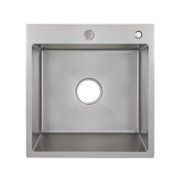 Мийка для кухні інтегрована Lidz Handmade H5050G (LDH5050GPVD43620) Brushed Grey PVD 3,0/1,0 мм Мийка для кухні інтегрована Lidz Handmade H5050G (LDH5050GPVD43620) Brushed Grey PVD 3,0/1,0 мм