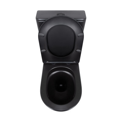 Унитаз напольный Qtap Robin Ultra Quiet безободковый с сиденьем Soft-Close MATT BLACK QT13226083AMB Унитаз напольный Qtap Robin Ultra Quiet безободковый с сиденьем Soft-Close MATT BLACK QT13226083AMB
