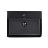 Раковина Qtap Nando LT 600х420х120 Matt black з донним клапаном QT12112173MBMB Раковина Qtap Nando LT 600х420х120 Matt black з донним клапаном QT12112173MBMB