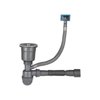 Сифон LK16 для кухонной мойки Bruch PVD, выпуск 115 мм колбовый с квадратным переливом Grey (выход гофры 40/50мм) Lidz Сифон LK16 для кухонной мойки Bruch PVD, выпуск 115 мм колбовый с квадратным переливом Grey (выход гофры 40/50мм) Lidz